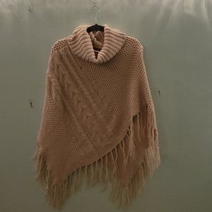 Cozy Knit Poncho - L